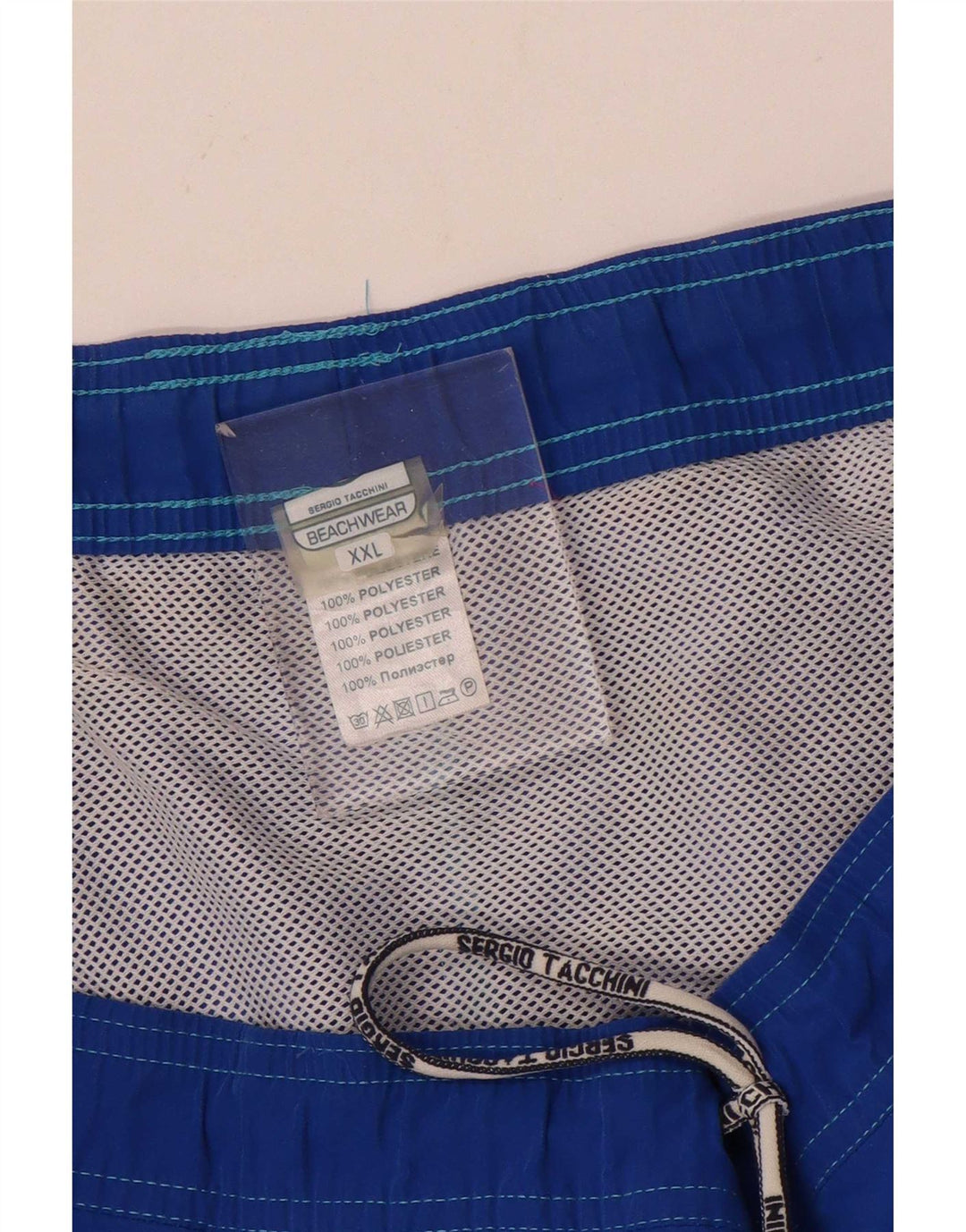 Pantaloni scurți de înot pentru bărbați Sergio Tacchini, 2XL, poliester color block, albastru