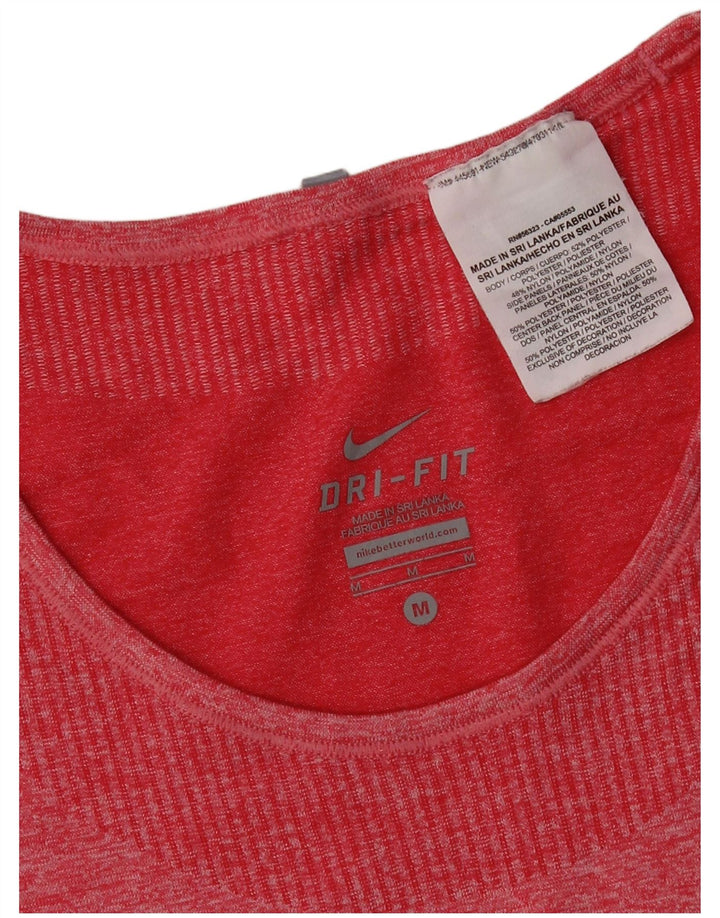 Tricou Nike Dri Fit pentru femei Top UK 12 Medium Red Flecked Polyester