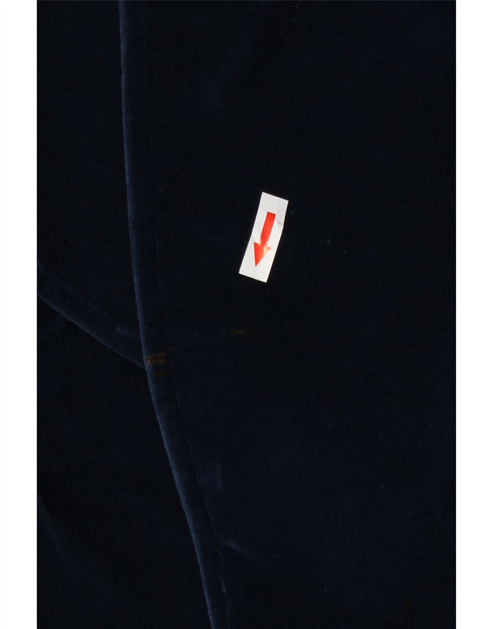 Blazer Vintage pentru femei din catifea UK 12 Medium Bleumarin