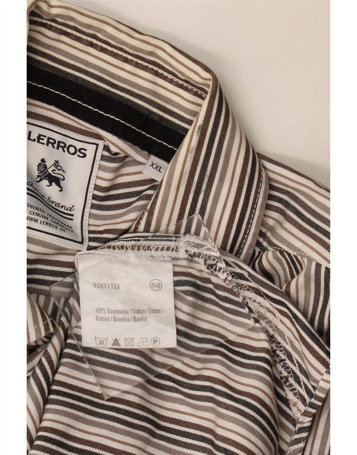 Cămașă pentru bărbați LERROS 2XL bumbac cu dungi gri