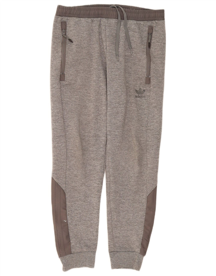 Pantaloni de trening pentru bărbați Adidas Pantaloni de jogging Gri mediu Poliester color bloc