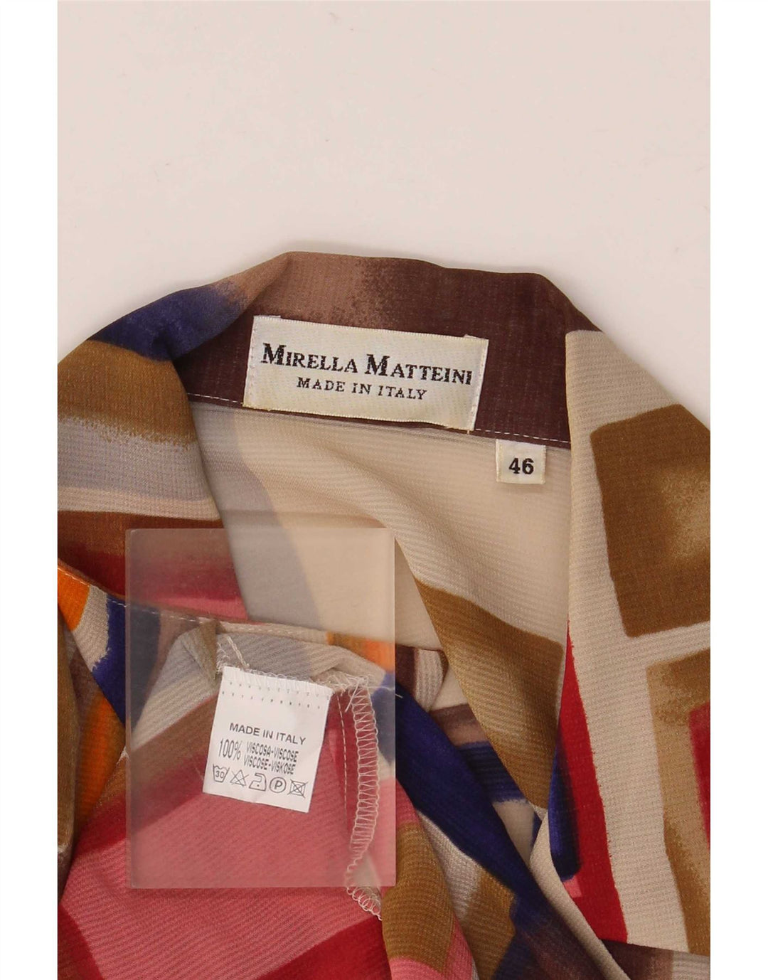 Bluză Cămașă Femei Mirella Matteini IT 46 Large Multicolor Geometric