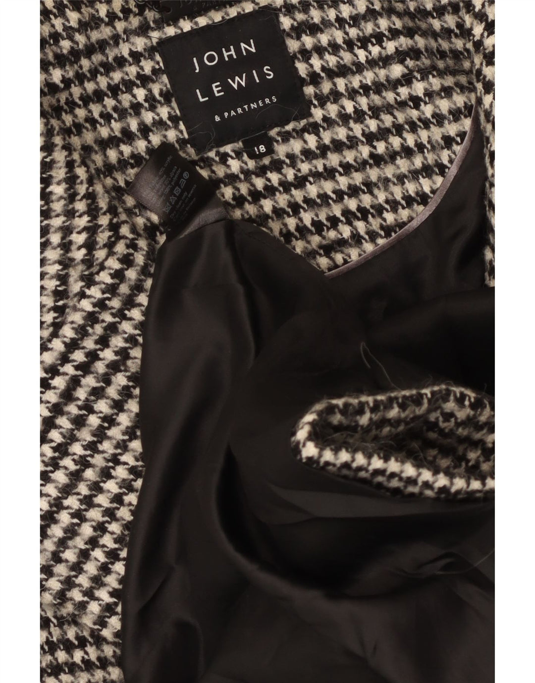 Palton supradimensionat pentru femei John Lewis, Marea Britanie 18 XL, picior de gală negru