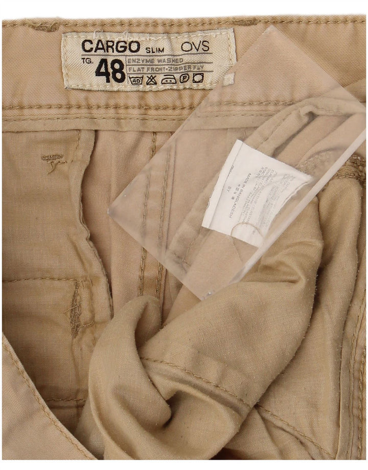 Pantaloni cargo subțiri OVS pentru bărbați IT 48 Medium L34 L32 Bej Bumbac