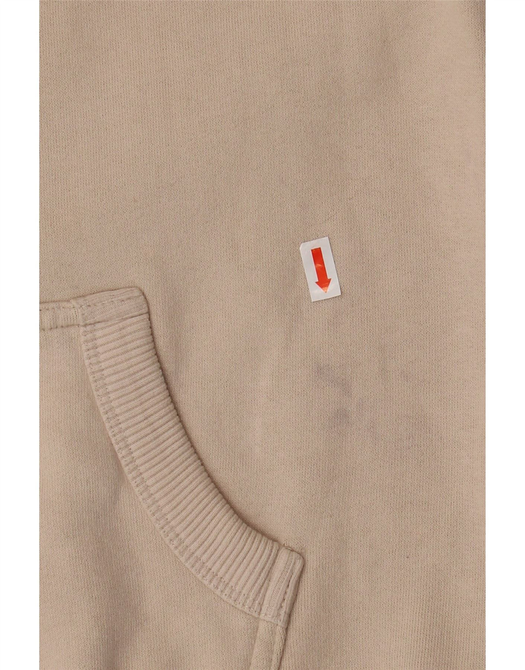 SUPERDRY Pulover cu glugă cu grafic pentru femei UK 8 mic, bej, bumbac