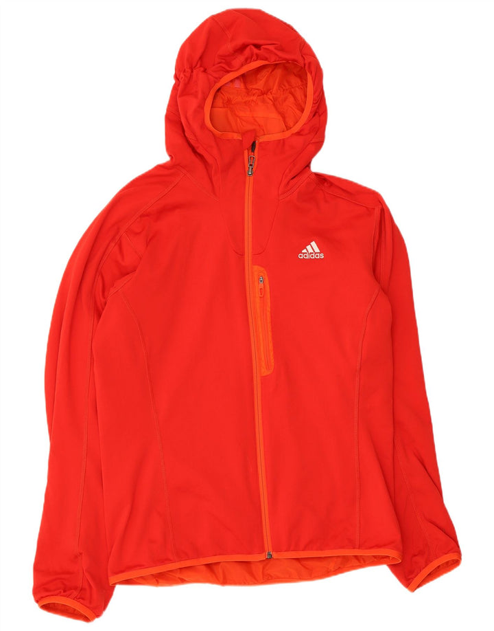 Jachetă reversibilă cu glugă Adidas pentru bărbați Marea Britanie 40/42 nailon portocaliu mediu