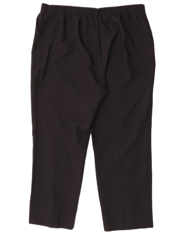 Marks & Spencer Pantaloni tăiați pentru femei Marea Britanie 18 XL W38 L26 Poliester negru