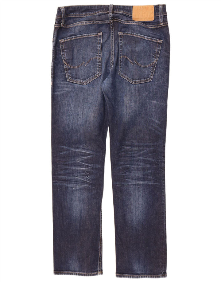 Blugi pentru bărbați Jack & Jones Clark drepte W32 L30 bumbac albastru
