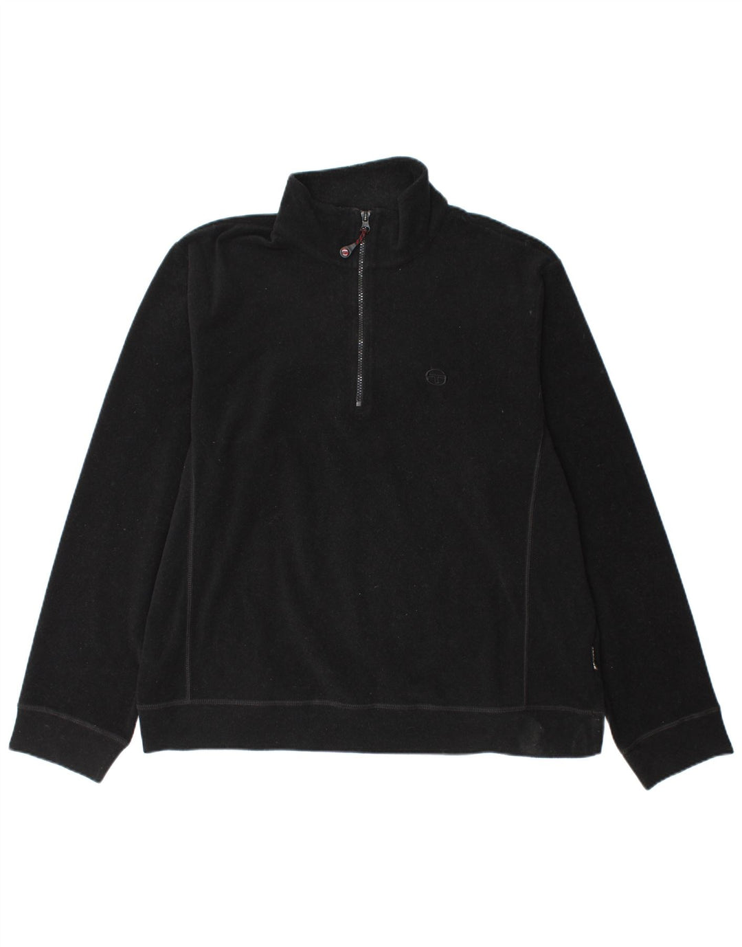 Pulover pentru bărbați Sergio Tacchini, cu fermoar și gât, XL, poliester negru