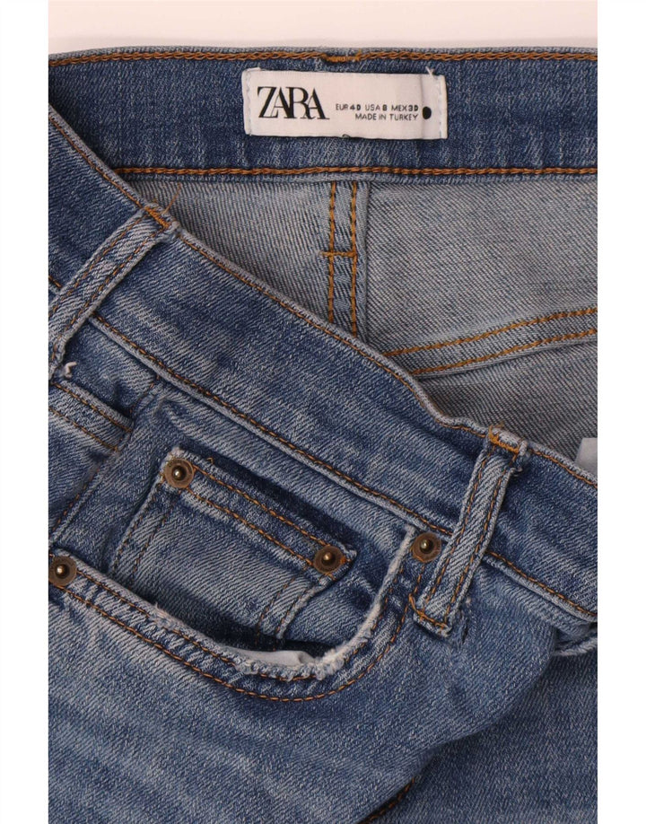Blugi drepti pentru femei Zara EU 40 Medium W30 L27 Albastru