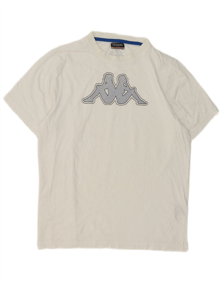Tricou grafic pentru bărbați Kappa Top Medium White Bumbac
