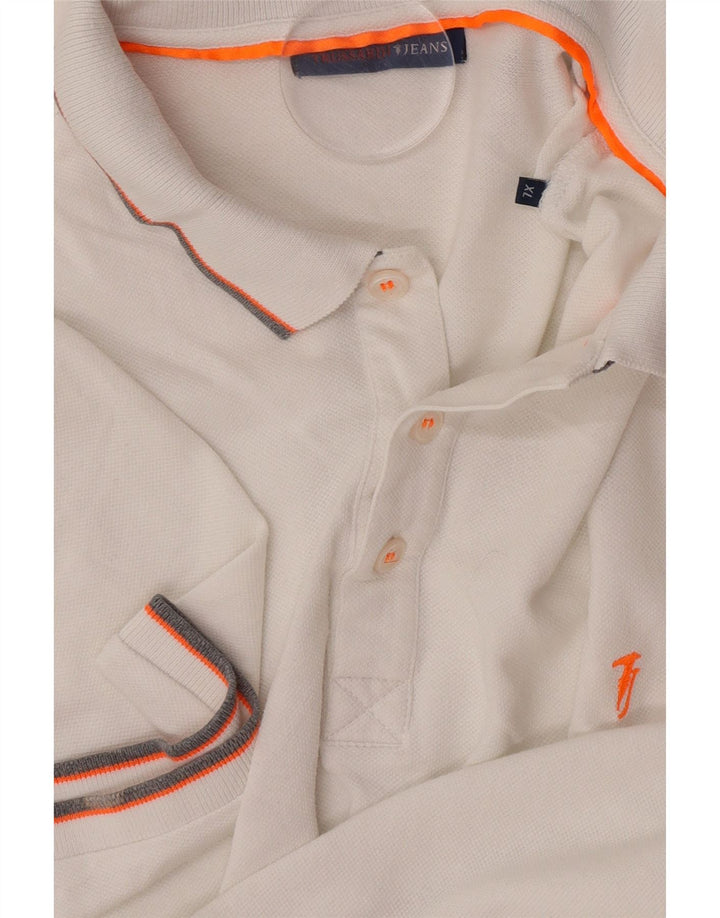 Trussardi Jeans Trussardi Jeans Tricou Polo XL Alb