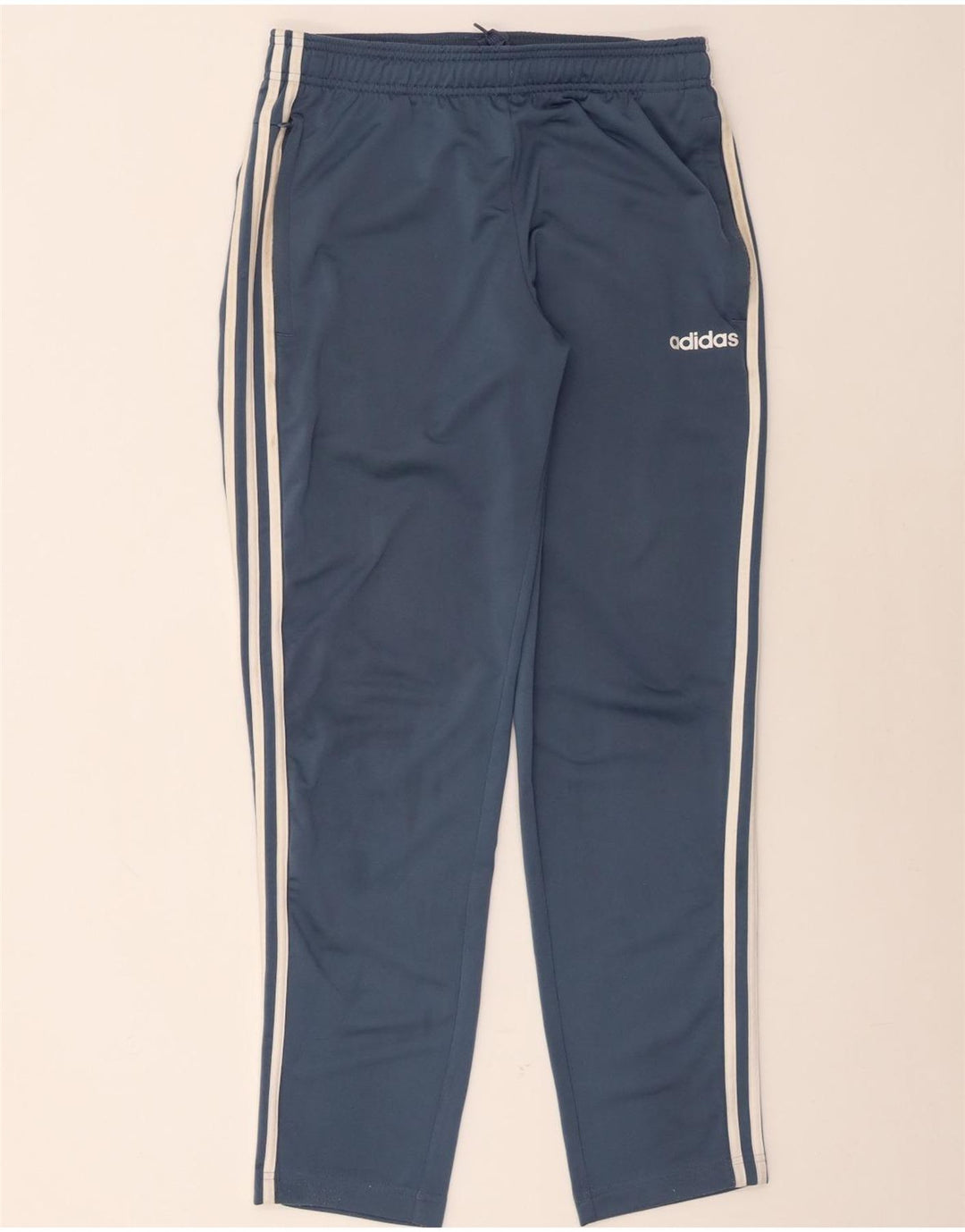 Pantaloni de trening Adidas pentru bărbați, poliester albastru mediu