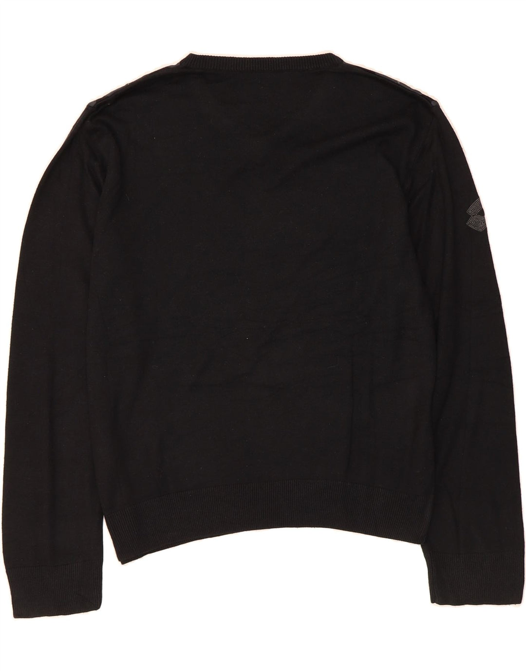 LOTTO Mens V-Neck Jumper Sweater XL Black Argyle/Diamond Vintage Lotto and Second-Hand Lotto from Messina Hembry 
