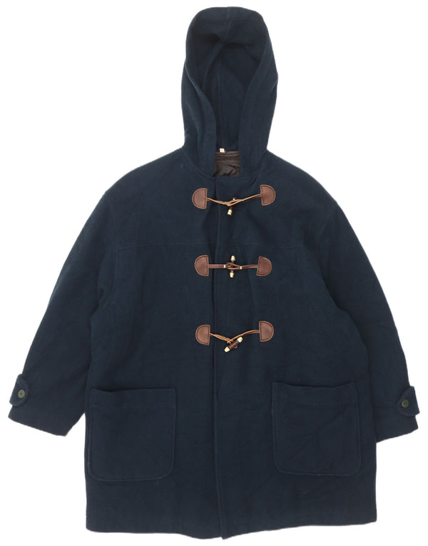 Manson vintage pentru bărbați cu glugă UK 42 XL Lână bleumarin