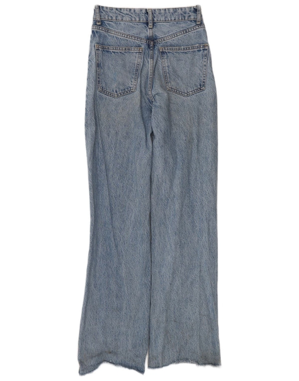 Blugi drepti pentru femei Zara EU 34 2XS W24 L34 Albastru