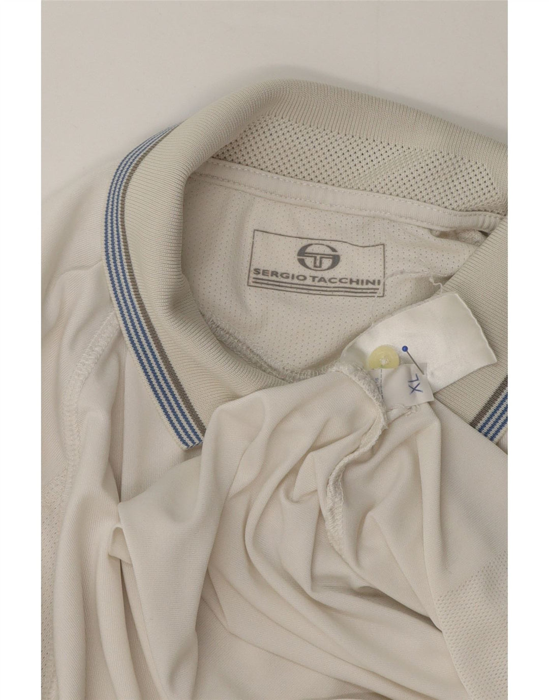 Tricou polo Sergio Tacchini pentru bărbați, XL, poliester alb