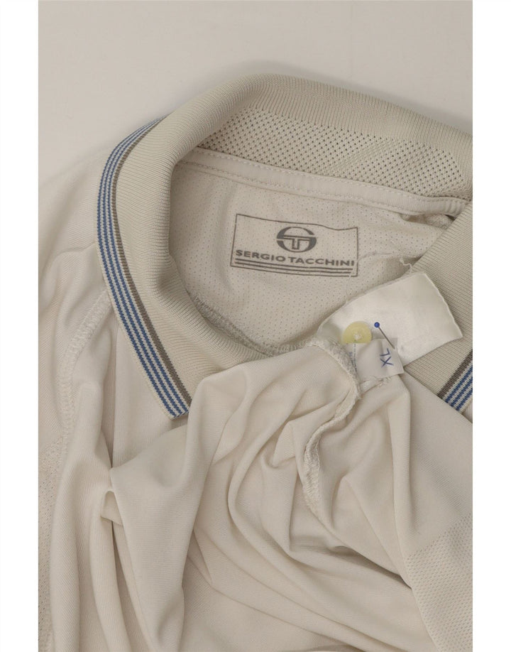 Tricou polo Sergio Tacchini pentru bărbați, XL, poliester alb