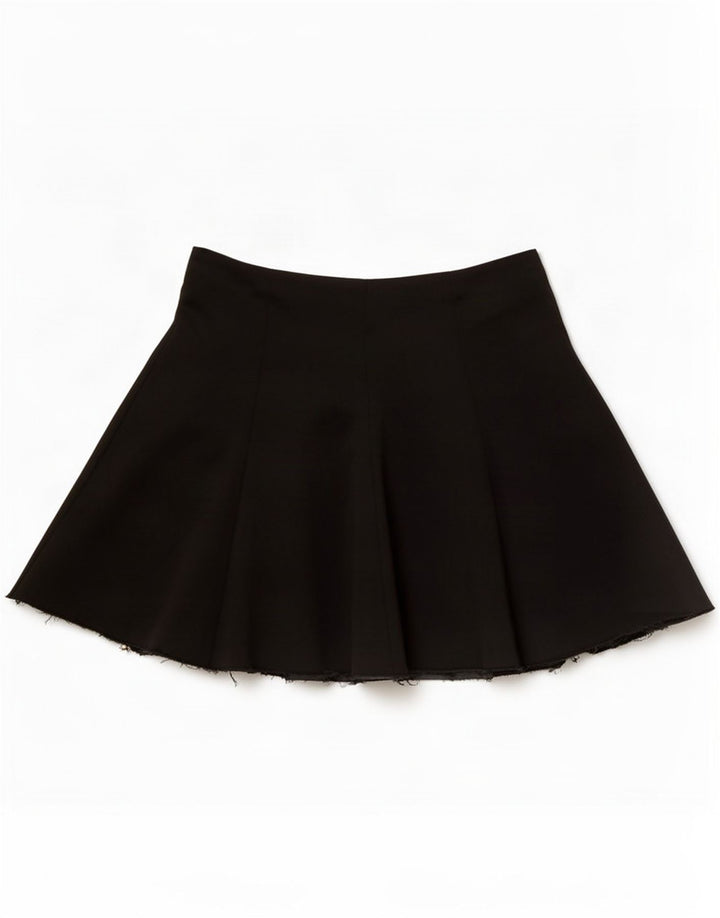 Fusta mini vintage pentru femei Medium W28 Poliester negru