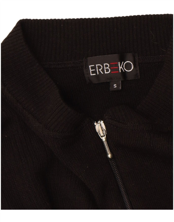 Cardigan Vintage pentru bărbați, lână mică, neagră