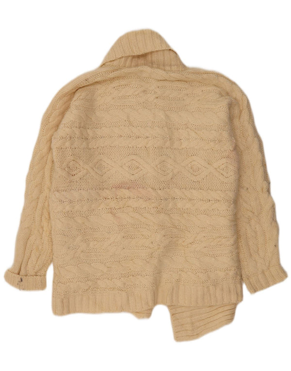 Vineyard Vines Pulover cardigan deschis pentru femei UK 16 Large Beige Acrylic