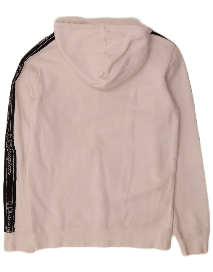 Pulover cu glugă cu grafică CHAMPION pentru bărbați, mic, alb, bloc de culoare