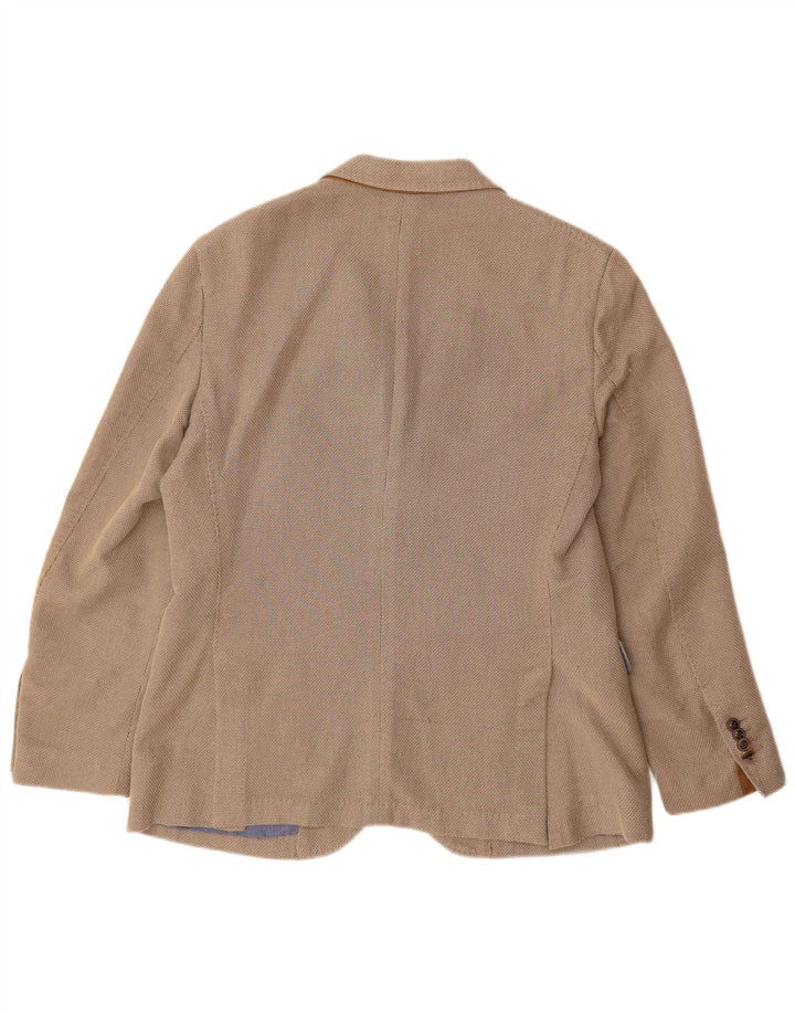 Massimo Dutti Jachetă pentru bărbați din tricot cu 2 nasturi EU 52, bumbac mare, bej