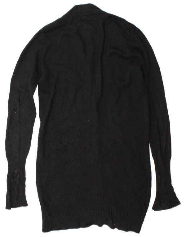 Pulover cardigan pentru femei Zara UK 14 Medium Black Matase