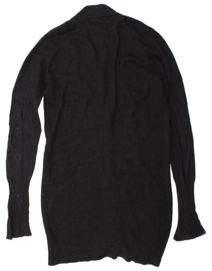 Pulover cardigan pentru femei Zara UK 14 Medium Black Matase