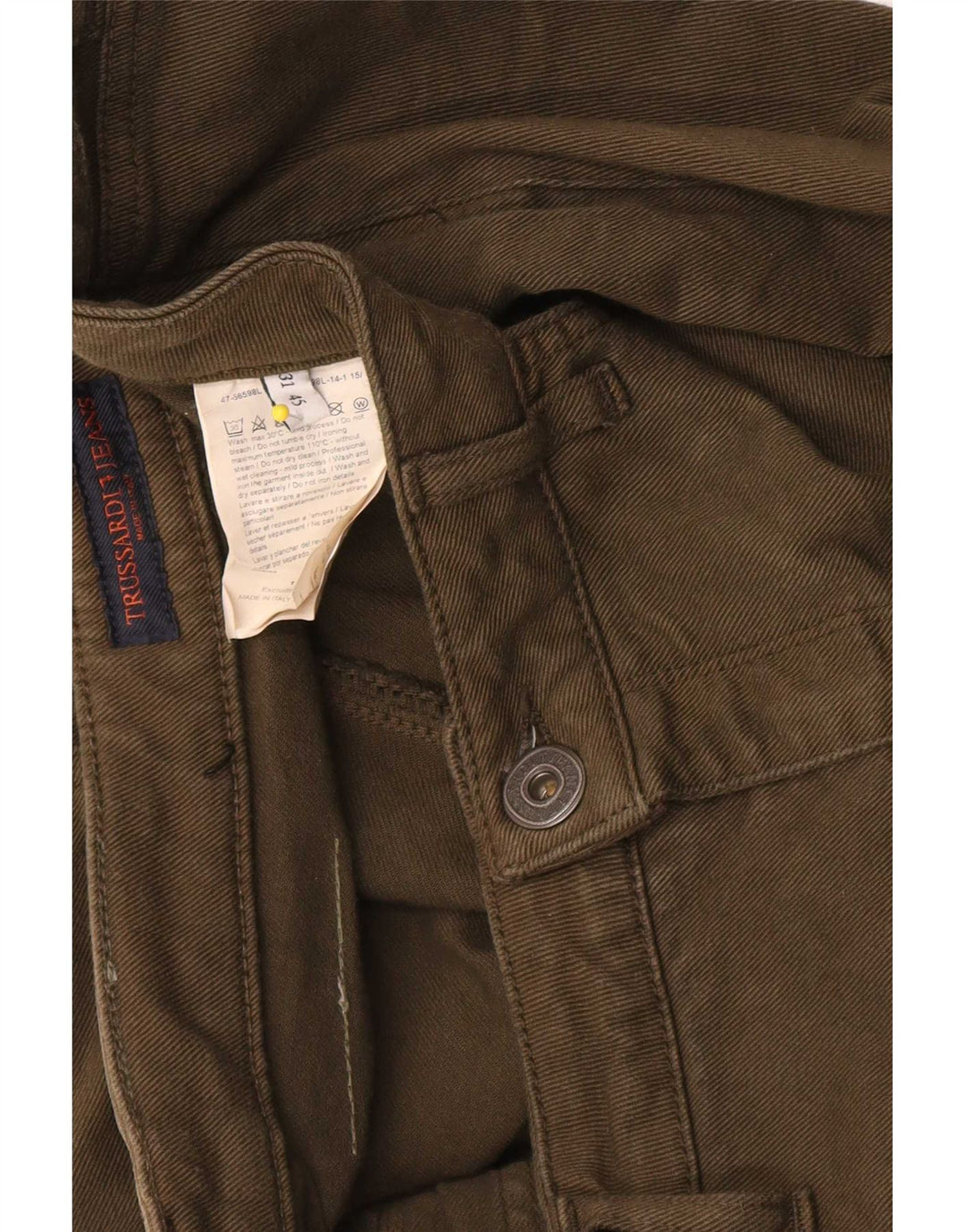 Blugi Trussardi pentru femei Bootcut W31 L31 Kaki Bumbac