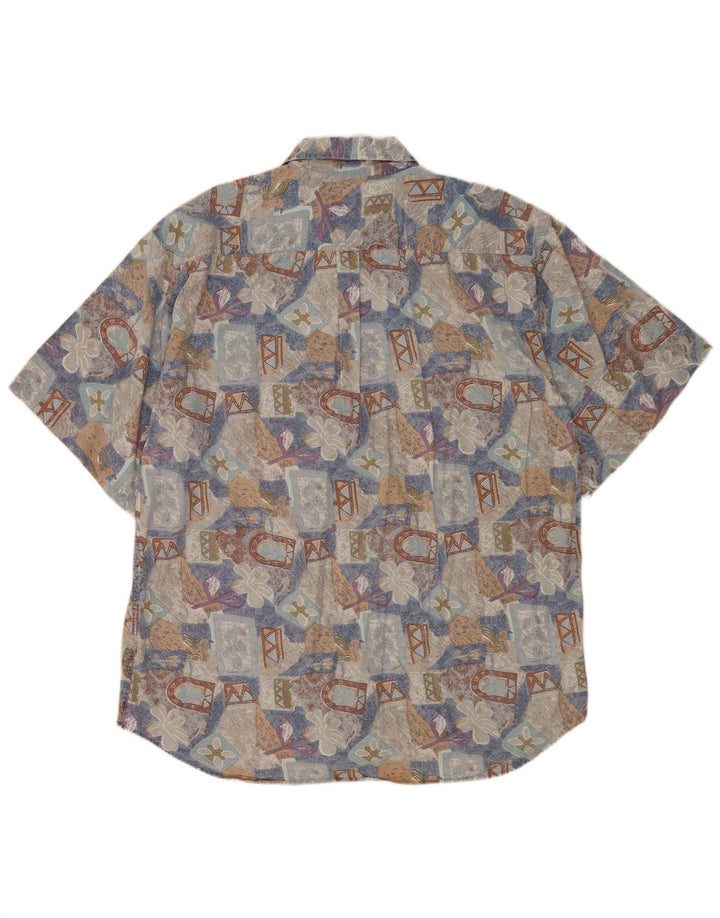 Cămașă cu mânecă scurtă pentru bărbați FILA 2XL, bumbac floral multicolor