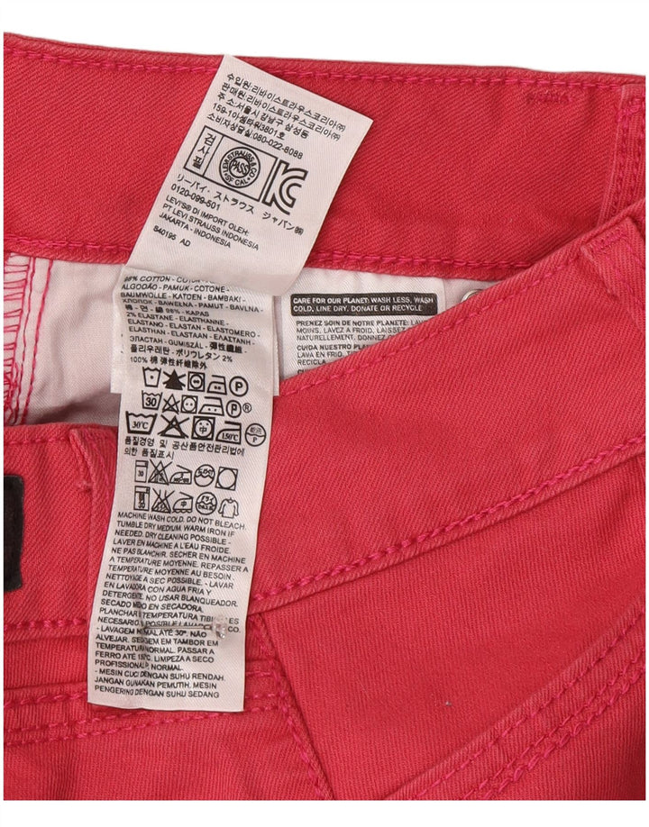 Blugi Capri pentru femei Levi's US 4 Small W27 L20 Pink Bumbac