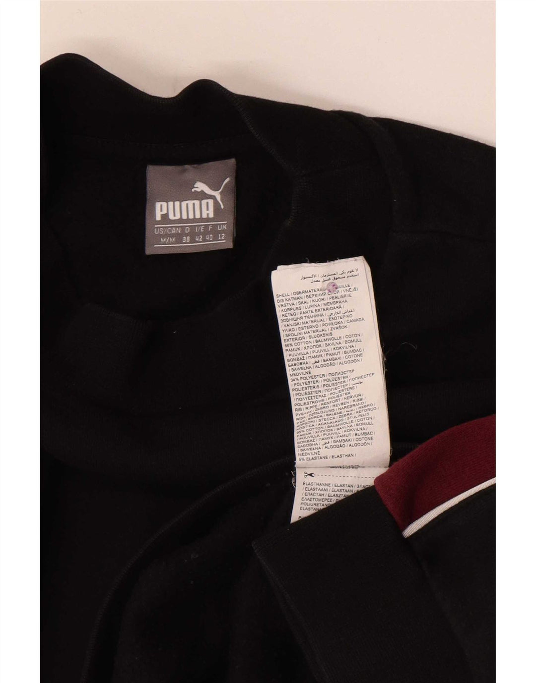 Pulover Puma pentru femei UK 12 Medium Black Colorblock Bumbac