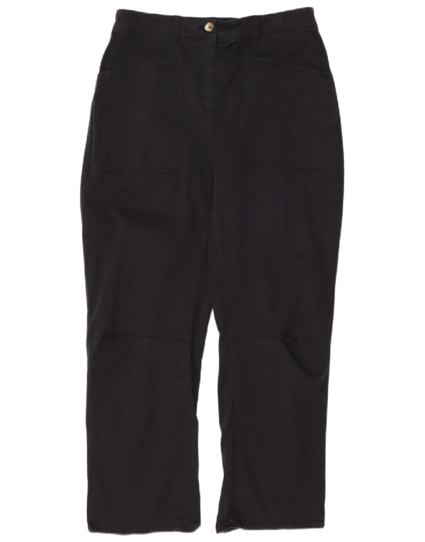 Pantaloni casual drepti pentru femei Reiss UK 10 Smal W30 L27 Bumbac negru