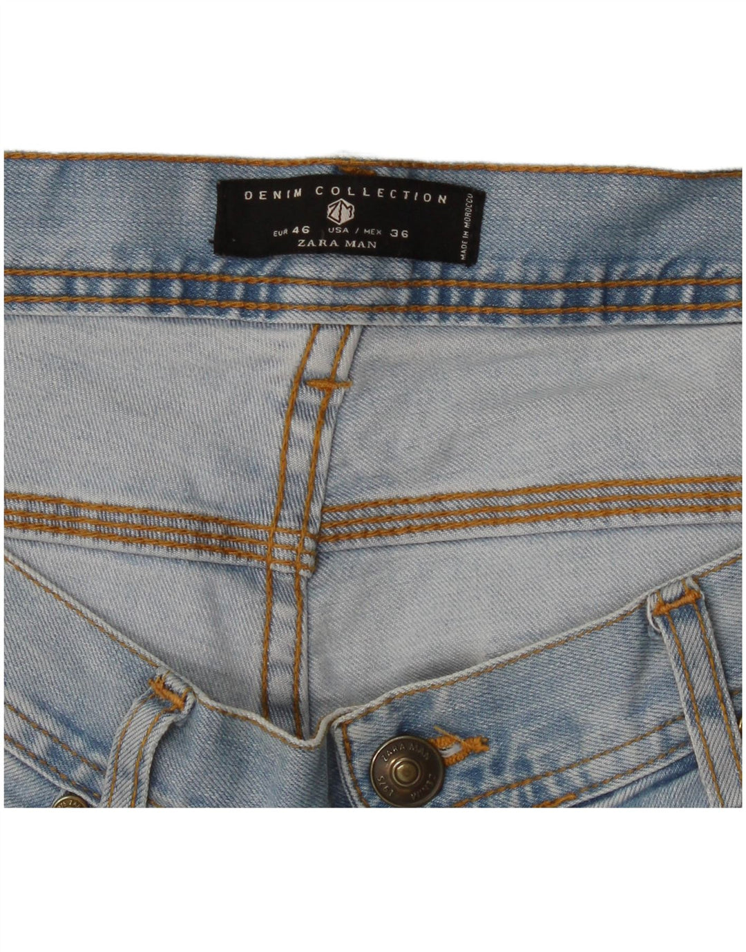 Blugi slim pentru bărbați Zara EU 46 XL W36 L32 Albastru