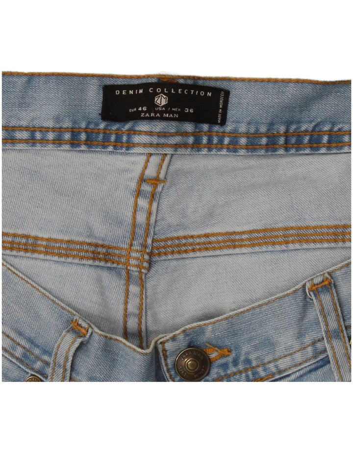 Blugi slim pentru bărbați Zara EU 46 XL W36 L32 Albastru