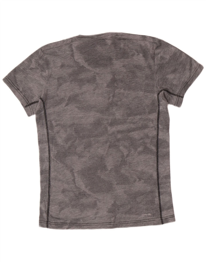 Tricou Adidas Climalite pentru bărbați Top mic, gri, camuflaj, poliester