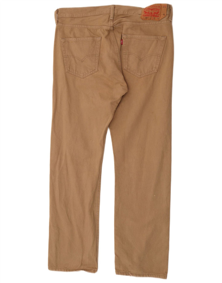 Blugi drepti elastici pentru bărbați Levi's 501 W34 L30 bumbac maro
