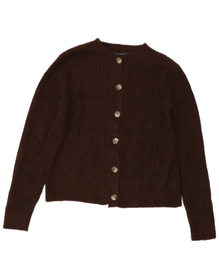 Marks & Spencer Pulover Crop Cardigan pentru femei UK 10 Poliester maro mic