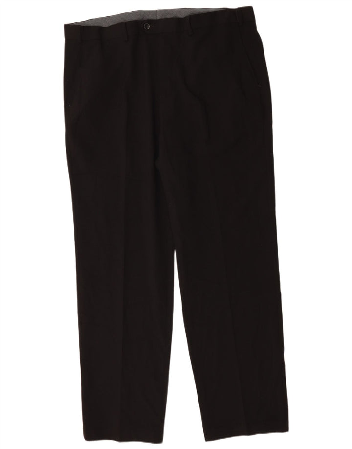 Marks & Spencer Pantaloni drepți pentru bărbați L42 L33 Poliester negru