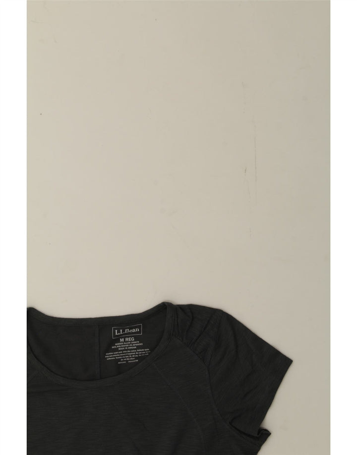 L.L.BEAN Womens T-Shirt Top UK 14 Medium Grey Polyester Vintage L.L.Bean and Second-Hand L.L.Bean from Messina Hembry 