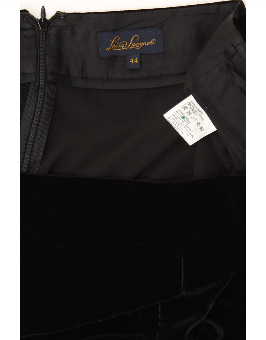 LUISA SPAGNOLI Pantaloni casual pentru femei din catifea IT 44 Medium W34 L31 Negru