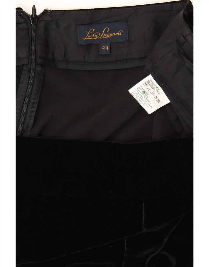 LUISA SPAGNOLI Pantaloni casual pentru femei din catifea IT 44 Medium W34 L31 Negru