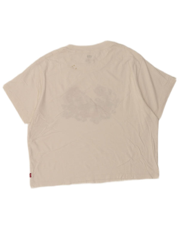Tricou cu grafic supradimensionat pentru femei Levi's Top UK 10 Small White Floral
