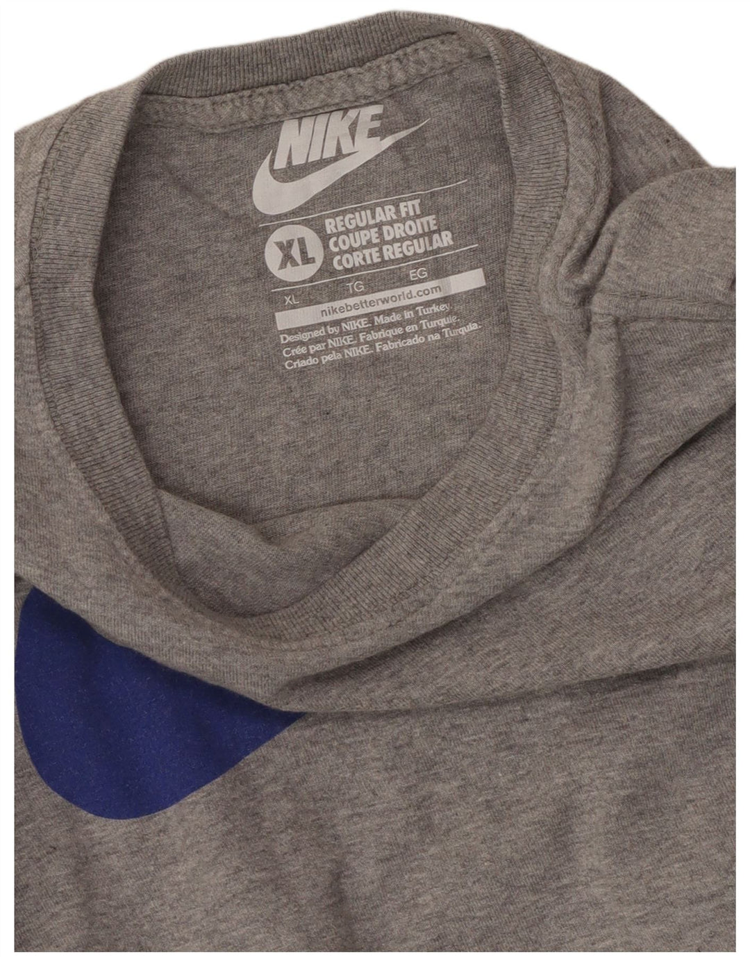 Tricou grafic NIKE pentru femei, cu croiala normală, UK 18 XL, gri