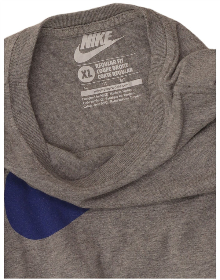 Tricou grafic NIKE pentru femei, cu croiala normală, UK 18 XL, gri