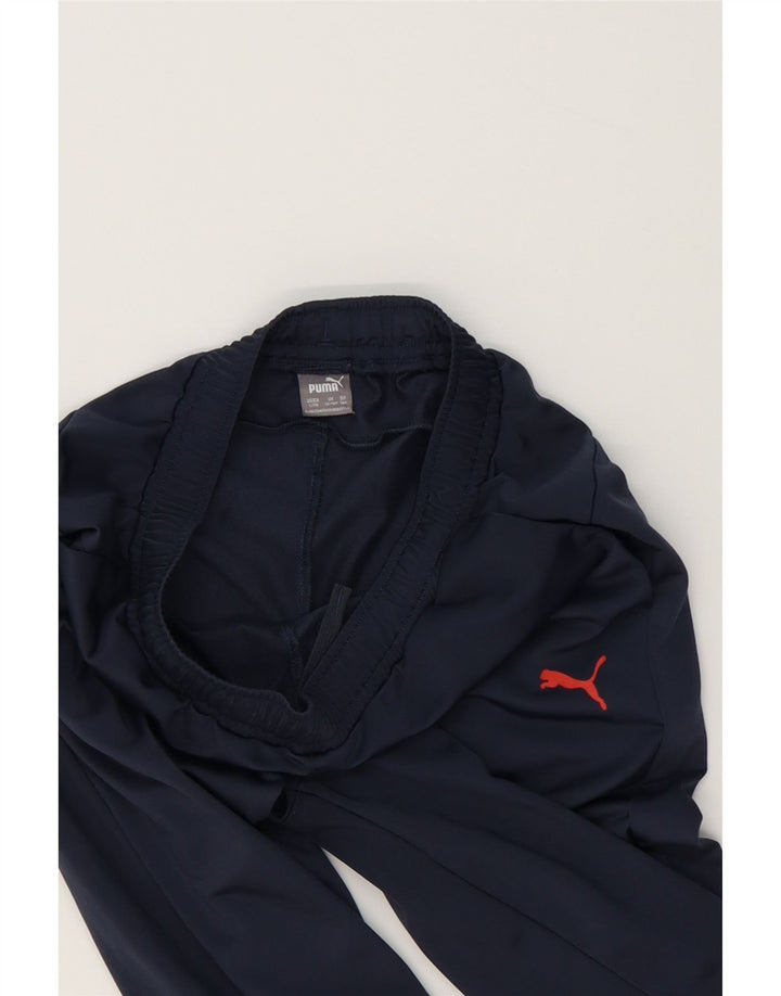 PUMA Boys Tracksuit Trousers 13-14 Years  Navy Blue Polyester Vintage Puma and Second-Hand Puma from Messina Hembry 