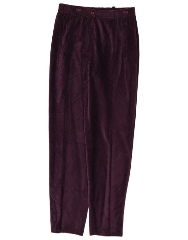 Pantaloni din velur cu talie înaltă pentru femei superior IT 44 Medium W26 L29 Mov