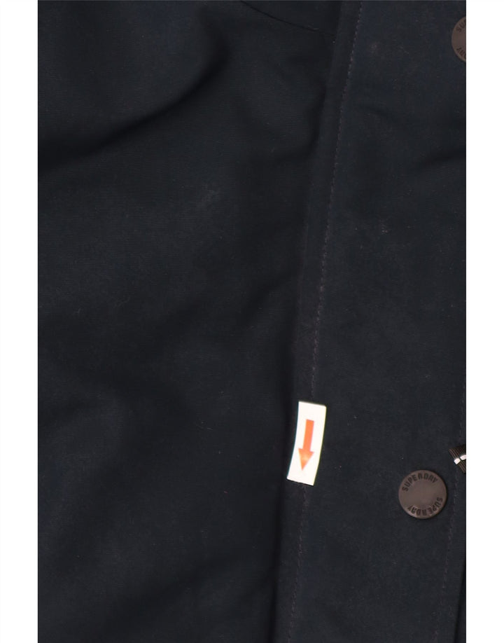 Jachetă căptușită cu glugă Superdry pentru femei UK 10 Small, bleumarin, poliester
