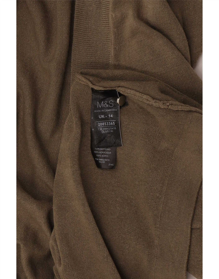 Pulover cardigan deschis pentru femei Marks & Spencer UK 14 Medium Khaki
